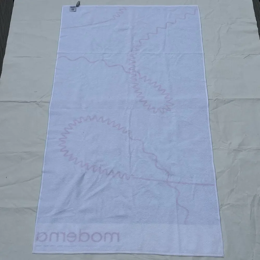 Moderna Bath Beach Towel Pharmaceutical Pharma Promo 34x58” Preowned